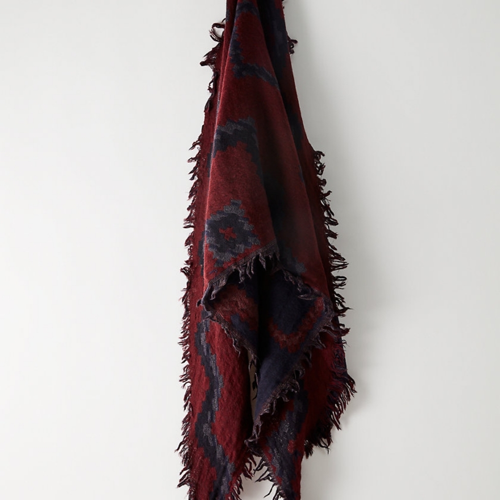 Aritzia Diamond Mosaic Triangle Wool Scarf